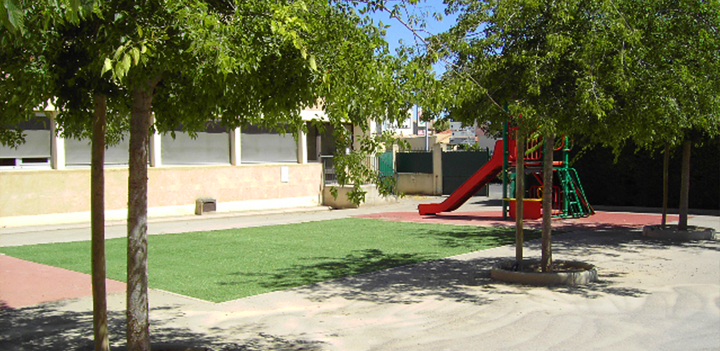 Synthetic turf children's playground