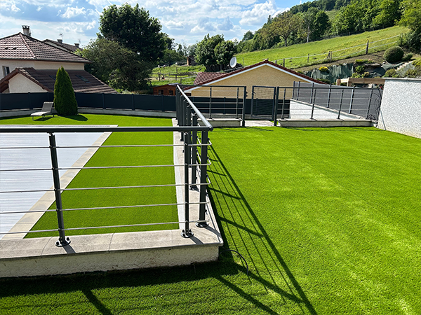 Landscaping after artificial grass installation